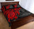 Vanuatu Polynesian Quilt Bed Set - Vanuatu Coat Of Arms & Red Turtle Hibiscus - Polynesian Pride