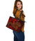 Guam Polynesian Leather Tote Bag - Red Shark Polynesian Tattoo - Polynesian Pride