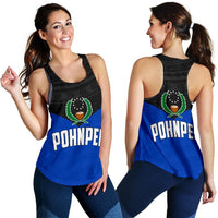 Pohnpei Women's Racerback Tank Coat Of Arms 2 Th5 - Polynesian Pride