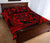 Hawaiian Kanaka Honu Hibiscus Tornando Red Polynesian Quilt Bed Set - Polynesian Pride