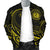 Hawaii Coat Of Arms Polynesian Men's Bomber Jacket - Yellow - Frida Style - Polynesian Pride