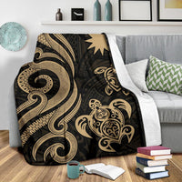Nauru Premium Blanket - Gold Tentacle Turtle - Polynesian Pride