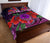 Polynesian Quilt Bed Set - Purple Hibiscus Turtle Flowing - Polynesian Pride