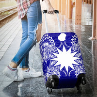Nauru Polynesian Luggage Covers Map Blue - Polynesian Pride