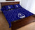 Guam Quilt Bed Set - Guam Seal With Polynesian Tattoo Style (Blue) - Polynesian Pride