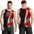 Solomon Islands Polynesian Men's Tank Top - Coat Of Arm With Hibiscus Red - Polynesian Pride