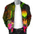 Northern Mariana Islands Polynesian Men's Bomber Jacket - Hibiscus and Banana Leaves - Polynesian Pride