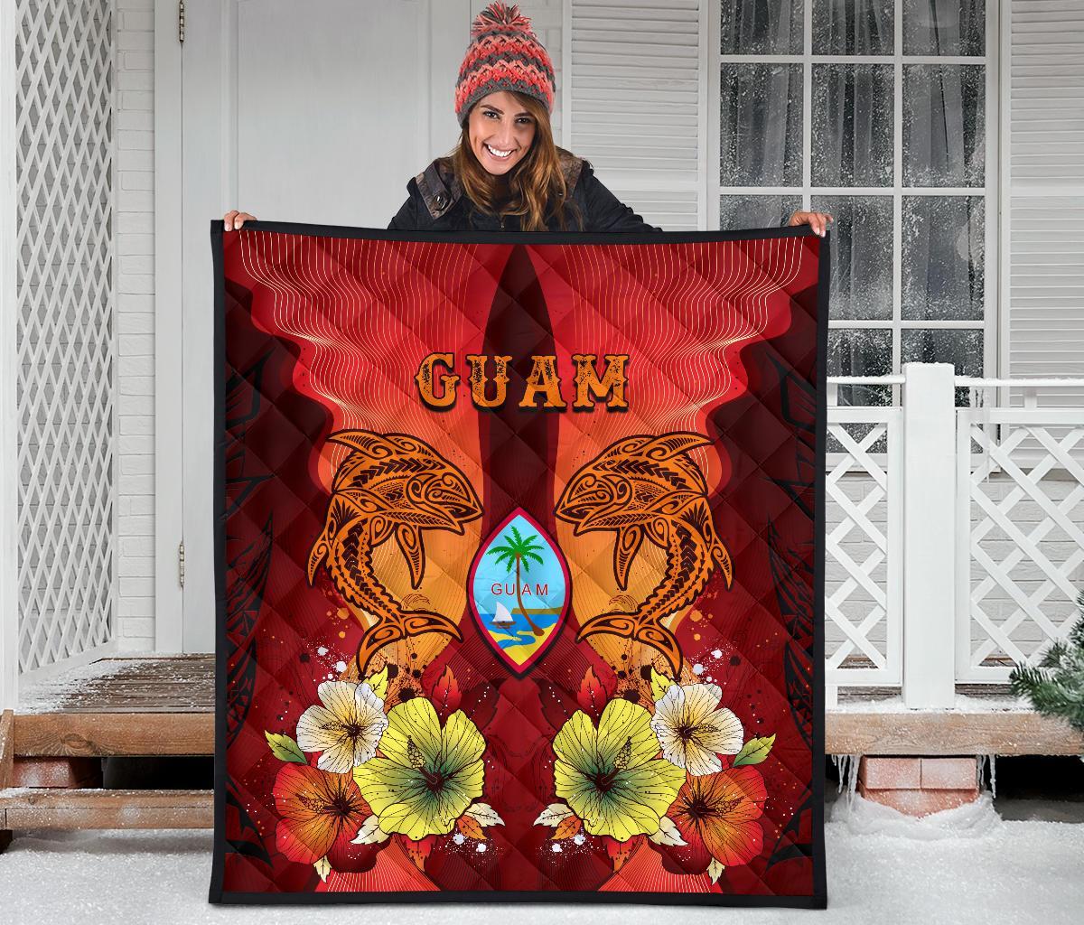 Guam Premium Quilt - Tribal Tuna Fish - Polynesian Pride