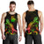 New Caledonia Polynesian Men Tank Top - Turtle With Blooming Hibiscus Reggae - Polynesian Pride