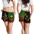 Hawaii Custom Personalised Women's Shorts - Kanaka Maoli Rocket Style (Reggae) Women Black - Polynesian Pride