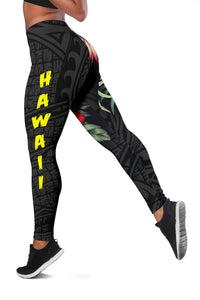 Hawaii Polynesian Leggings - Hibiscus Coat of Arms - Polynesian Pride