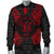 Niue Polynesian Men's Bomber Jacket Map Red - Polynesian Pride