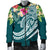 American Samoa Polynesian Men's Bomber Jacket - Summer Plumeria - Polynesian Pride