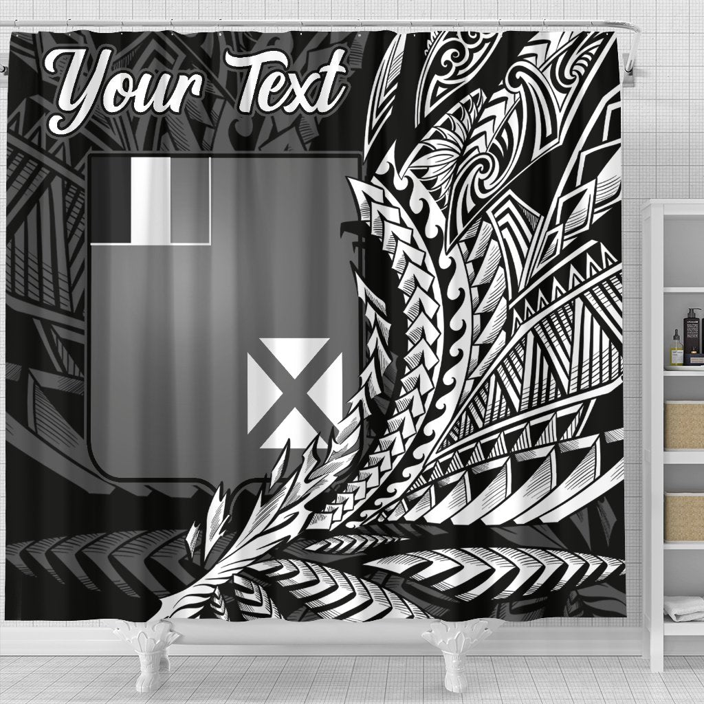Wallis and Futuna Shower Curtains - Custom Personalised Wings Style - Polynesian Pride
