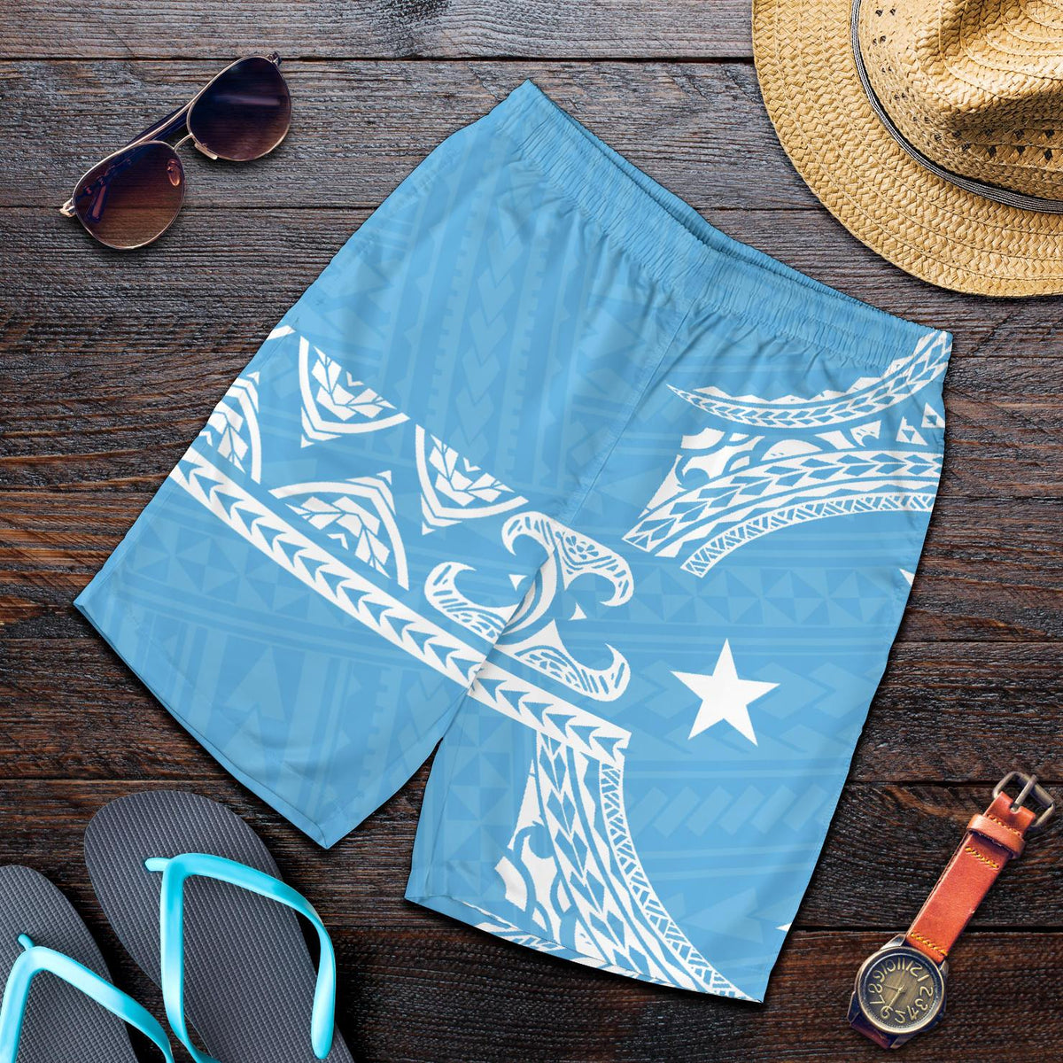 Federated States Of Micronesia Polynesian All Over Print Men's Short - Polynesian Pride