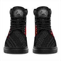American Samoa Polynesian Boots (All - Season) - Polynesian Turtle (Full Red) - Polynesian Pride