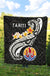 Tahiti Premium Quilt - Tahiti Seal Polynesian Patterns Plumeria (Black) - Polynesian Pride