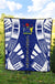 Cook Islands Premium Quilt - Cook Islands Polynesian White Tattoo (Blue) - Polynesian Pride