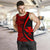 Kanaka Hawaii Map Red Polynesian Men's Tank Top - Circle Style - Polynesian Pride