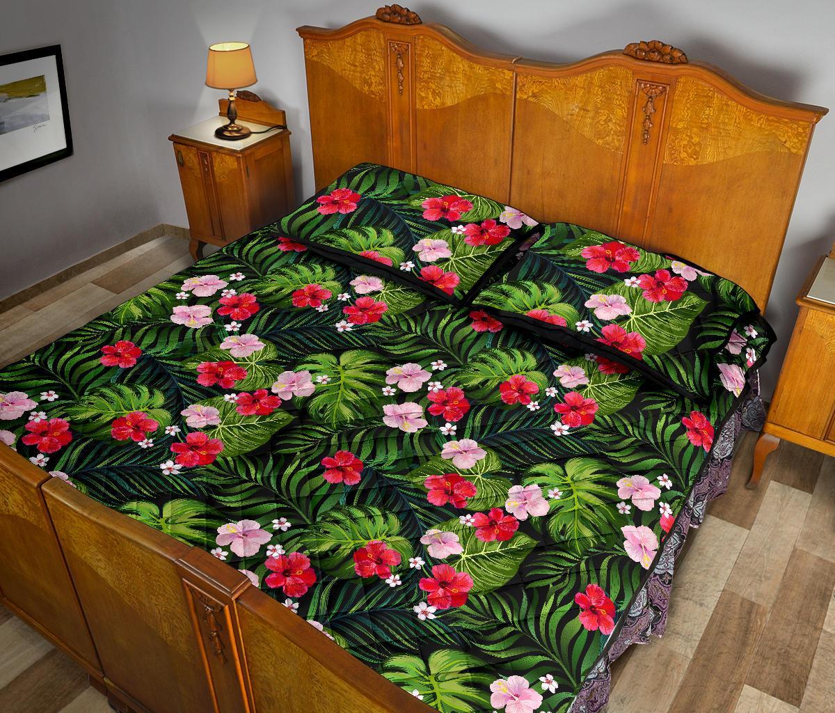 Hawaii Quilt Bed Set Tropical Flower Mix AH - Polynesian Pride
