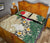 Papua New Guinea Polynesian Quilt Bed Set - Hibiscus Turtle Tattoo Beige - Polynesian Pride