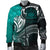 Samoa Men's Bomber Jacket - Samoa Seal Wave Style (Green) - Polynesian Pride