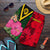 Vanuatu Men's Shorts - Vanuatu Flag with Hibiscus Red - Polynesian Pride