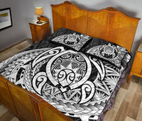 Hawaii Polynesian Turtle Quilt Bed Set - White - Polynesian Pride