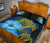 Hawaii Quilt Bed Set - Turtle Hibiscus Pattern Hawaiian Quilt Bed Set - Blue - Polynesian Pride