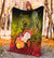 American Samoa Polynesian Premium Blanket - Humpback Whale with Tropical Flowers - Polynesian Pride