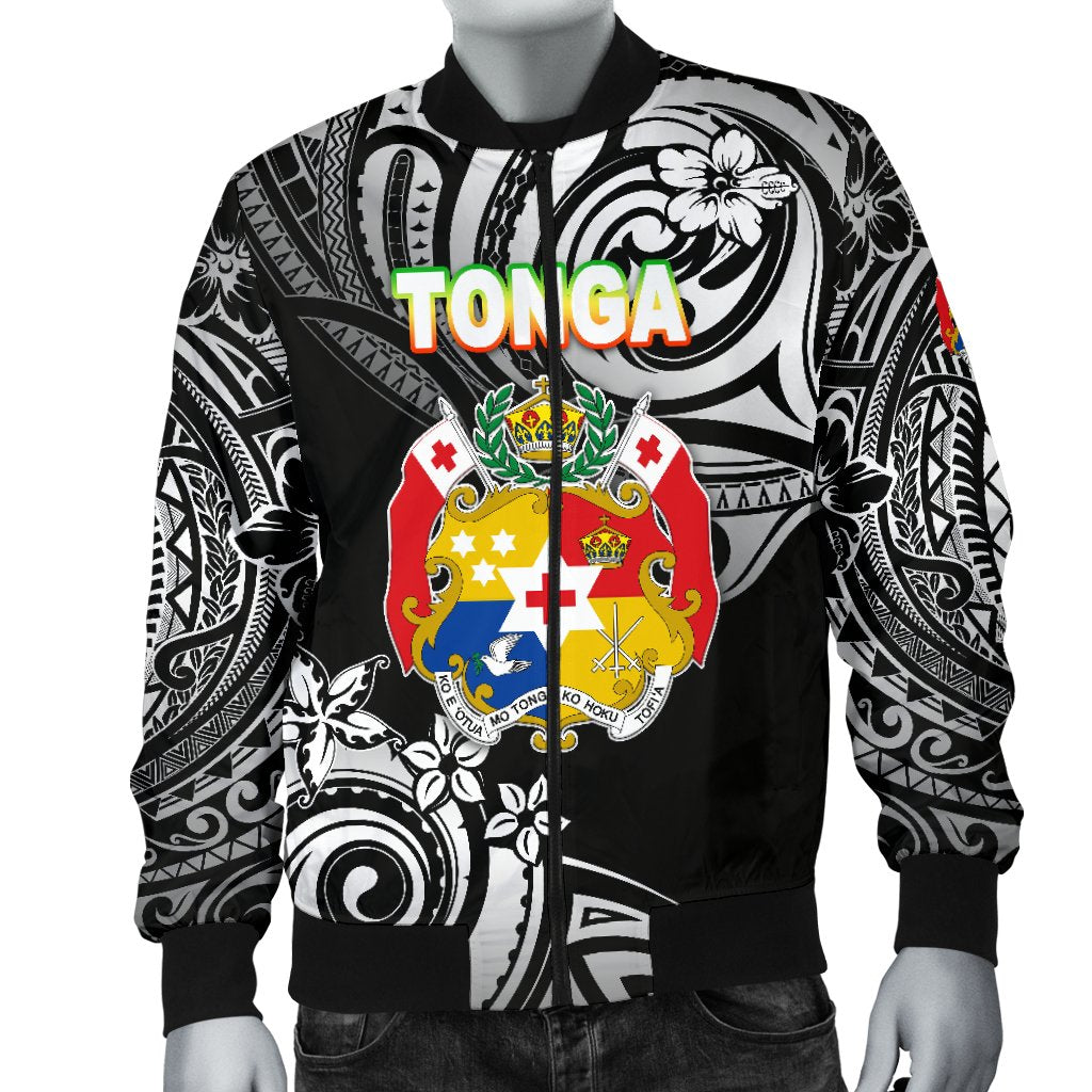 Mate Ma'a Tonga Rugby Men's Bomber Jacket Polynesian Unique Vibes - Black - Polynesian Pride
