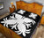 Hawaiian Quilt Bed Set Royal Pattern - Black And White - A2 Style - Polynesian Pride