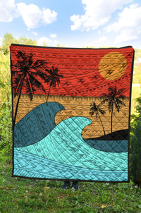 Hawaii Polynesian Sun Down Premium Quilt - Polynesian Pride