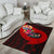 Tahiti Area Rug - Polynesian Hook And Hibiscus (Red) - Polynesian Pride