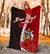 Solomon Islands Polynesian Custom Personalised Premium Blanket - Coat Of Arm With Hibiscus - Polynesian Pride