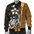 Kosrae Micronesia Men's Bomber Jackets Gold - Turtle With Hook - Polynesian Pride