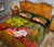 Custom Personalised Yap Quilt Bed Set - Humpback Whale with Tropical Flowers (Yellow) - Polynesian Pride