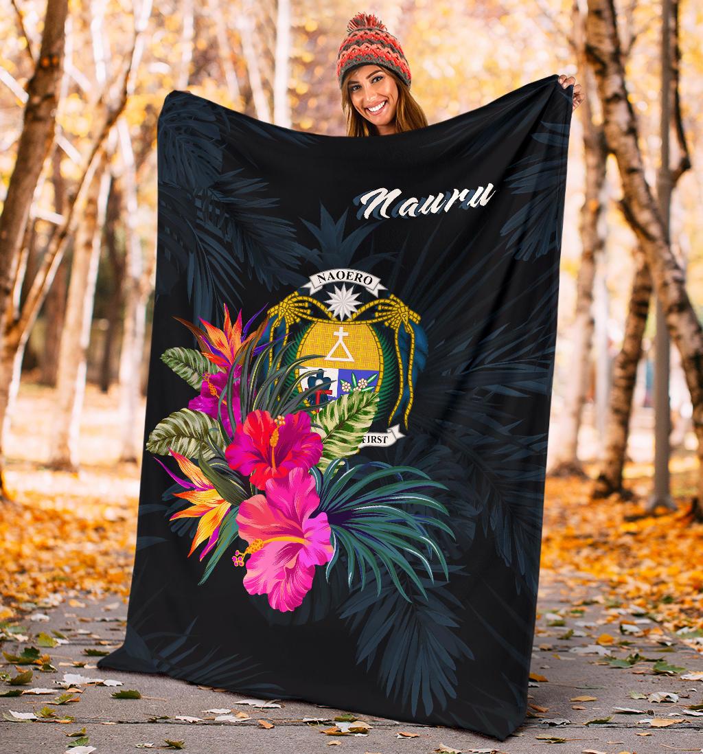 Nauru Polynesian Premium Blanket - Tropical Flower - Polynesian Pride
