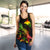 Papua New Guinea Polynesian Women Tank Top - Turtle With Blooming Hibiscus Reggae - Polynesian Pride