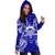 Tuvalu Polynesian Hoodie Dress Map Blue - Polynesian Pride