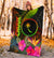 Chuuk Polynesian Premium Blanket - Hibiscus and Banana Leaves - Polynesian Pride