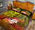 Polynesian Hawaii Quilt Bed Set - Kanaka Maoli Humpback Whale with Tropical Flowers (Yellow) - Polynesian Pride