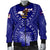 American Samoa Polynesian Men's Bomber Jacket - American Samoa Flag with Polynesian Tattoo - Polynesian Pride