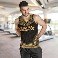Austral Islands Men's Tank Top - Polynesian Chief Gold Version - Polynesian Pride
