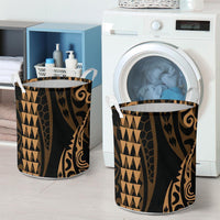 Hawaii Kakau Gold Polynesian Laundry Basket AH - Polynesian Pride