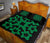 Hawaiian Quilt Bed Set Royal Pattern - Green And Black - A1 Style AH - Polynesian Pride