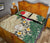 Guam Polynesian Quilt Bed Set - Hibiscus Turtle Tattoo Beige - Polynesian Pride