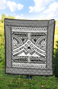 Hawaii Polynesian Mauna Kea Premium Quilt White - Polynesian Pride