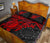 Cook Islands Polynesian Quilt Bed Set - Cook Islands Flag & Red Turtle Hibiscus - Polynesian Pride