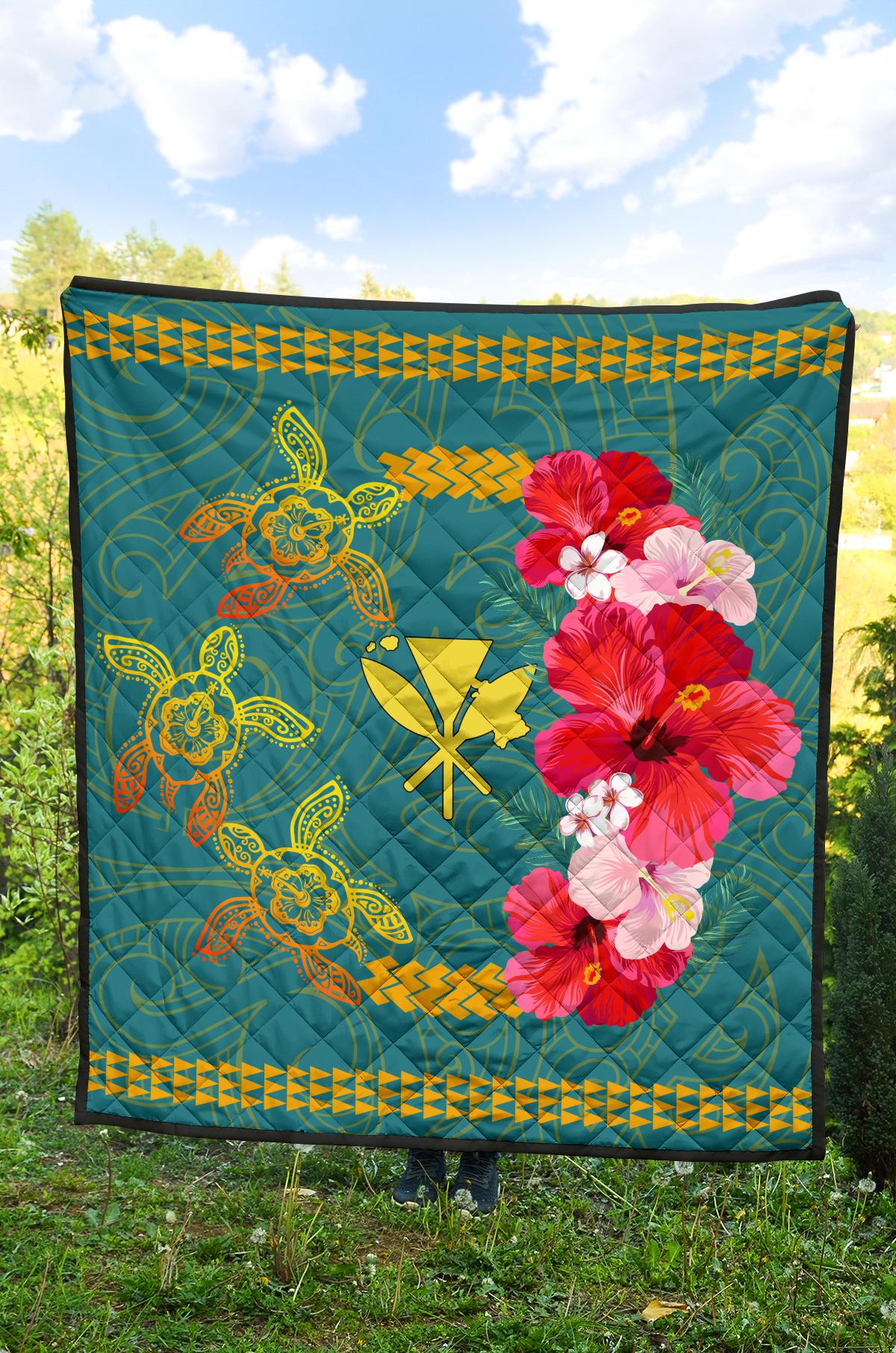 Hawaiian Turtle Tropical Polynesian - Premium Quilt - Azga Style - Polynesian Pride